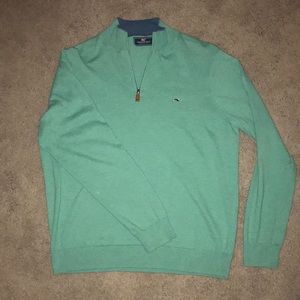 Green Vineyard Vines Quarter Zip